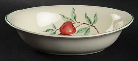 Red Apple (Rim Shape) 9" Oval Vegetable Bowl