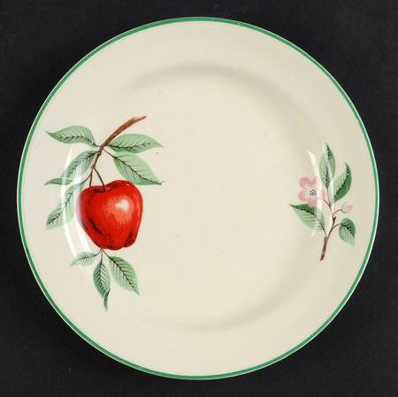 Red Apple (Rim Shape) Bread & Butter Plate