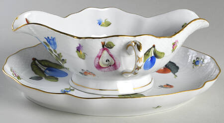 Fruits Necker Gravy Boat & Underplate