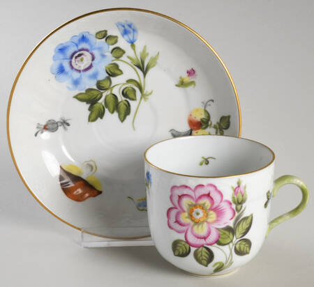 Fruits Necker Flat Demitasse Cup & Saucer Set