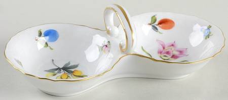 Fruits Necker Twin Salt Dip W/Center Handle