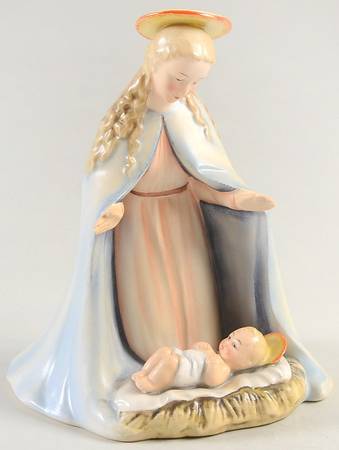 Nativity-Colored Tm2-Mary With Jesus-1 Piece - With Box