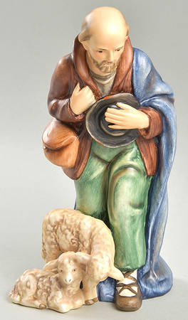 Nativity-Colored Tm8-Shepherd Standing W/Sheep - No Box