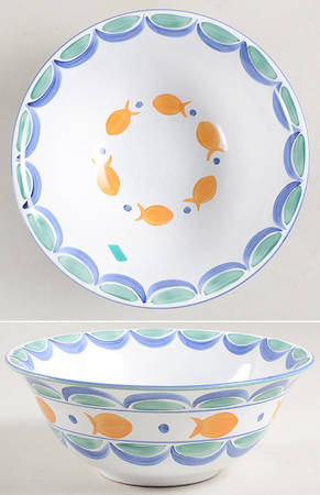 Goldfish 8" Salad Serving Bowl
