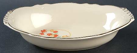 Tulips In A Basket 9" Oval Vegetable Bowl