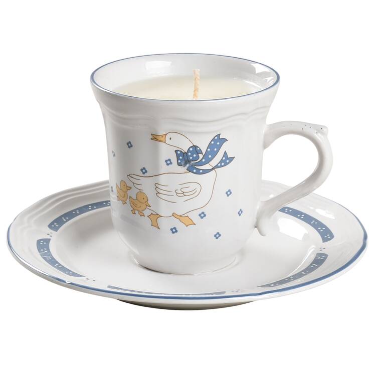 Country Goose Scented Cup & Saucer Candle-Ocean  HC