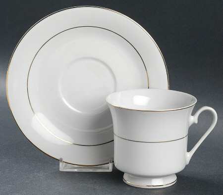 Golden Reflections Footed Cup & Saucer Set