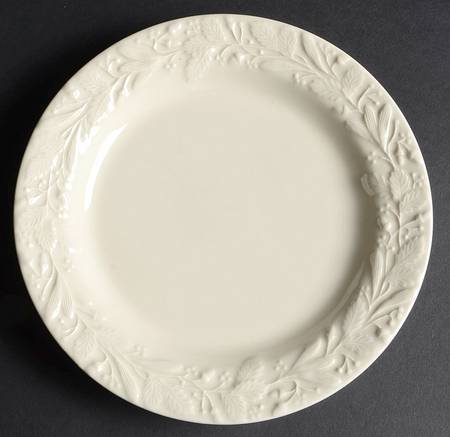 White Relief Salad Plate