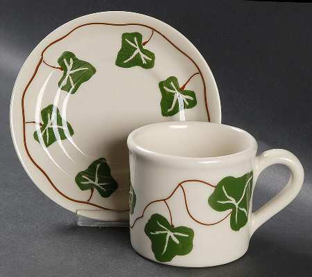 Ivy Flat Cup & Saucer Set