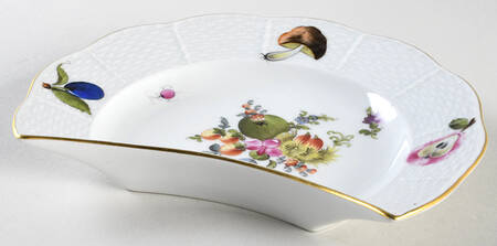 Fruit & Flowers Crescent Salad Plate