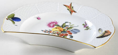 Fruit & Flowers Crescent Salad Plate