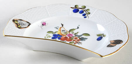 Fruit & Flowers Crescent Salad Plate