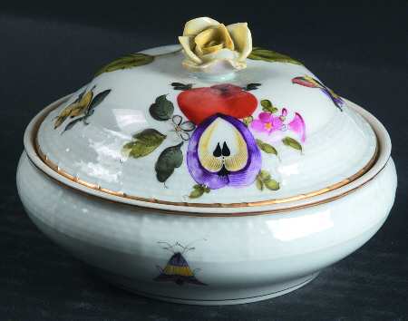 Fruit & Flowers Sugar Bowl & Lid