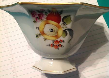 Fruit & Flowers Small Octagonal Bowl