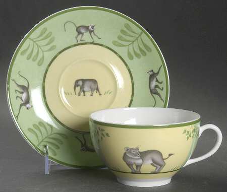 Africa Green-Yellow Breakfast Cup & Saucer Set