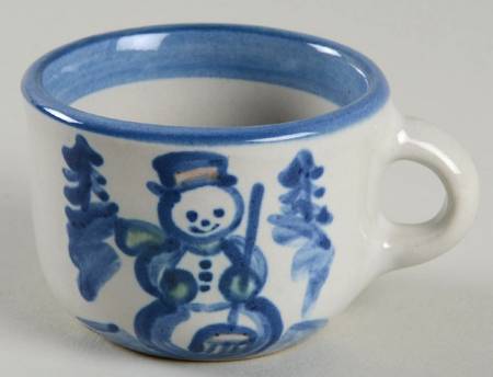 Snowman Flat Demitasse Cup