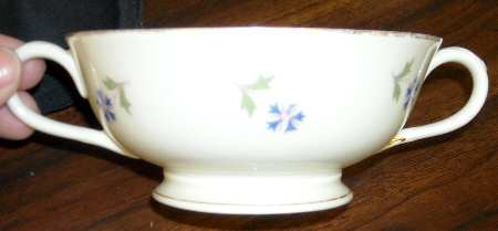 Cornflowers Footed Cream Soup Bowl