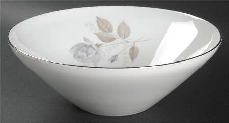 Grey Rose 9" Round Vegetable Bowl