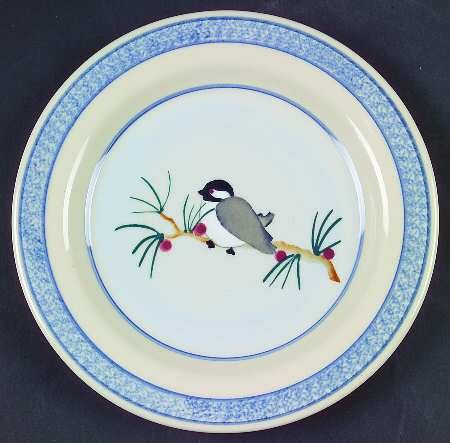 Chickadee and Pine Salad Plate
