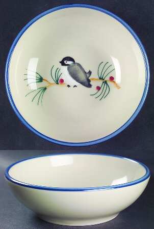 Chickadee and Pine Soup/Cereal Bowl