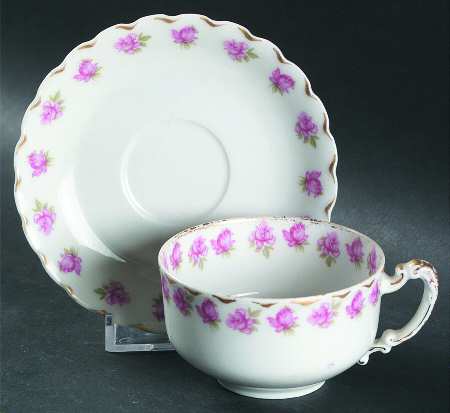 Schleiger 957 Flat Demitasse Cup & Saucer Set