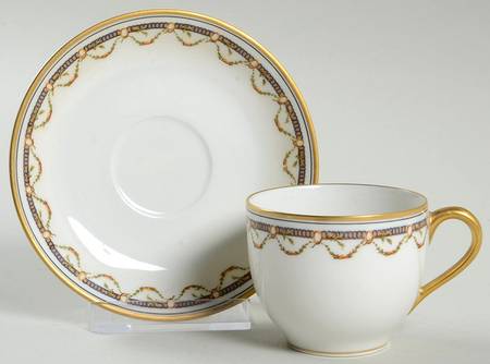 Schleiger 770-1 Flat Demitasse Cup & Saucer Set