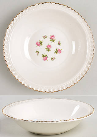 Rosebud Bouquet (Gold Trim) Rim Cereal Bowl