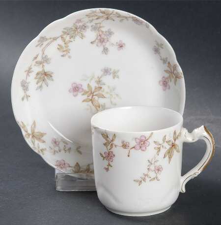 Schleiger 81A Flat Demitasse Cup & Saucer Set