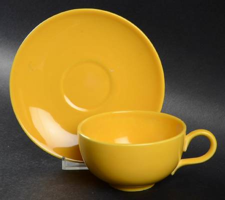 Carnival Yellow Footed Cup & Saucer Set