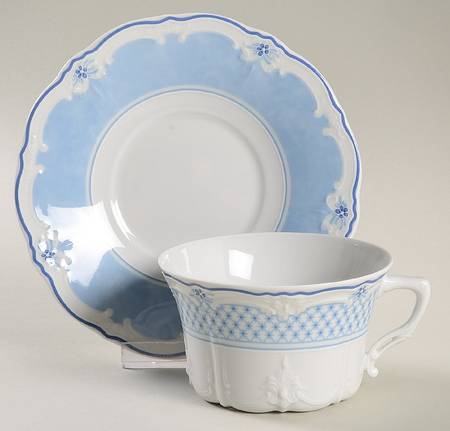 Estelle Flat Cup & Saucer Set