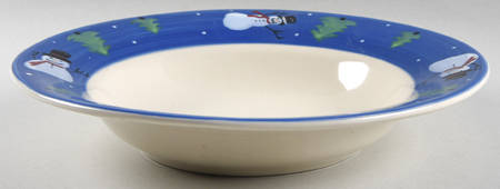 Snow Showers 12" Large Salad Serving Bowl