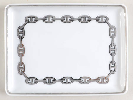 Chaine D'Ancre Gray (Platinum Trim) Rectangular Tray