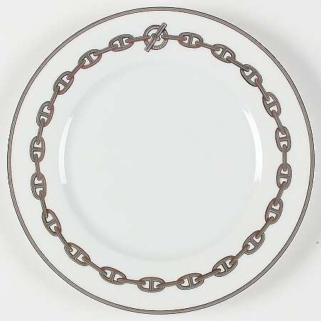 Chaine D'Ancre Gray (Platinum Trim) Salad/Dessert Plate