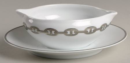Chaine D'Ancre Gray (Platinum Trim) Sauce Boat No Lid