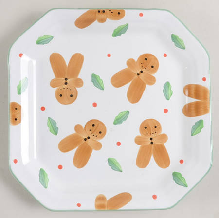 Gingerbread Man 8" Square Tray