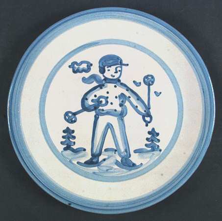 Skier Dinner Plate