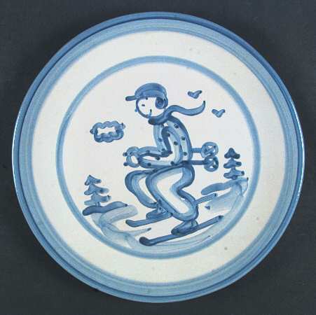 Skier Dinner Plate