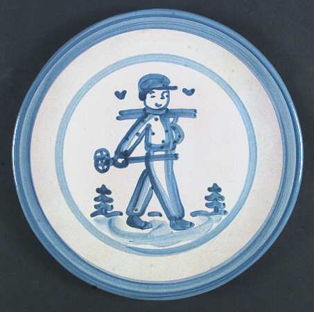 Skier Dinner Plate