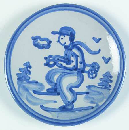 Skier Bread & Butter Plate