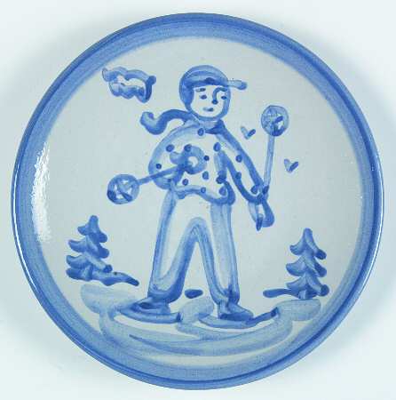Skier Bread & Butter Plate