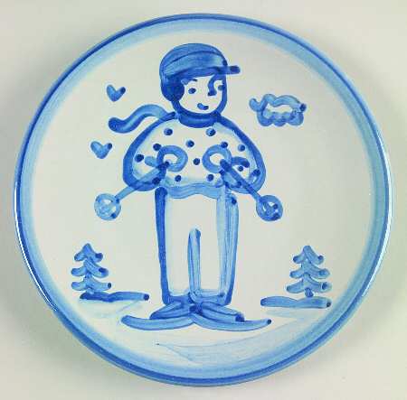 Skier Bread & Butter Plate