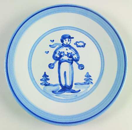 Skier Luncheon Plate