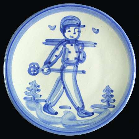 Skier Bread & Butter Plate