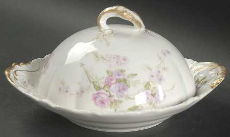 Schleiger 137-2 Round Covered Butter with Strainer by Haviland