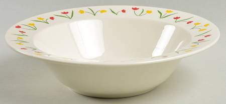 Tulips 9" Round Vegetable Bowl