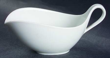 Anmut White Individual Gravy Boat