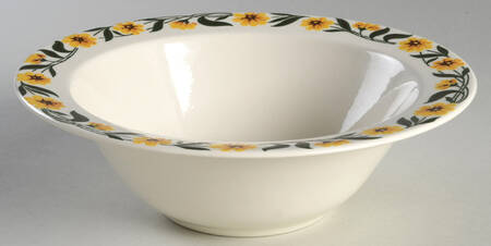 Yellow Daisy 9" Round Vegetable Bowl