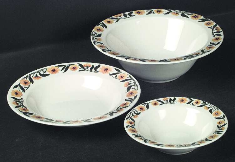 Yellow Daisy Rim Fruit/Dessert (Sauce) Bowl