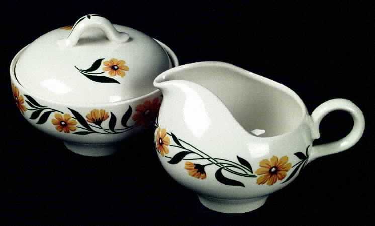 Yellow Daisy Sugar Bowl & Lid
