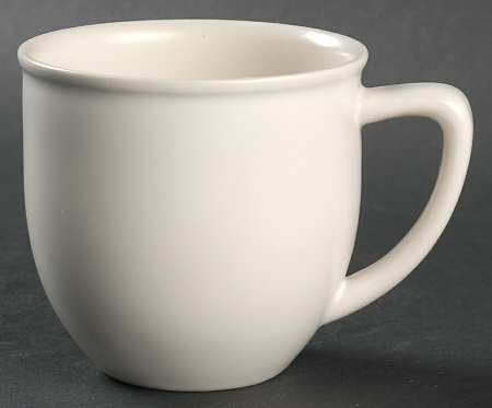 Collection Matte White (Edelweiss) Flat Cup by Hoganas Keramiks
